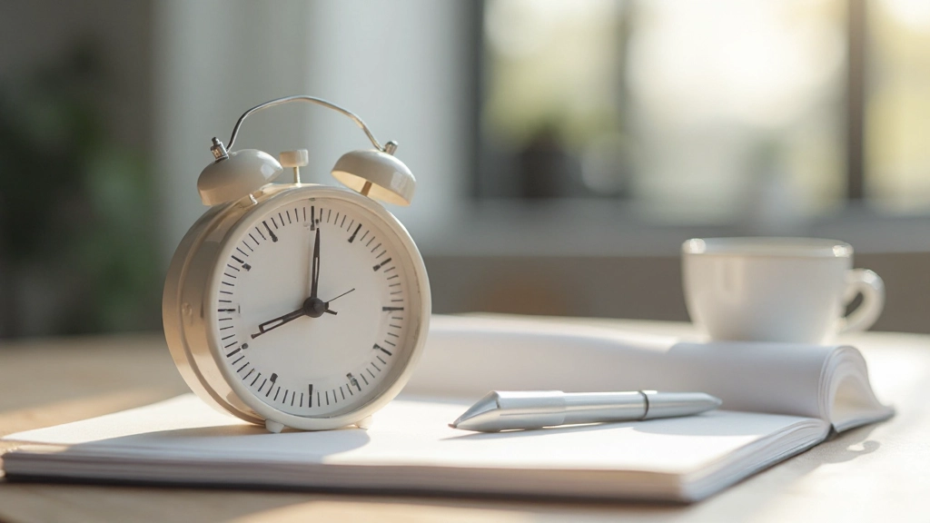 Таймер на столе для техники Помодоро